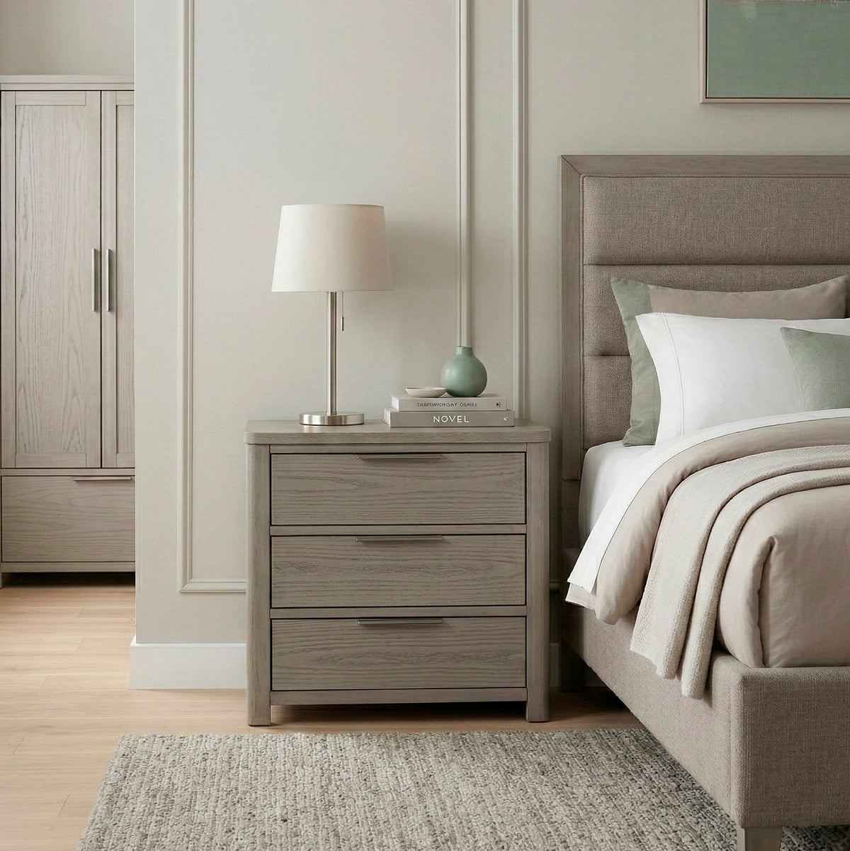 Dalston Light Gray Night Stand from Homelegance - Luna Furniture