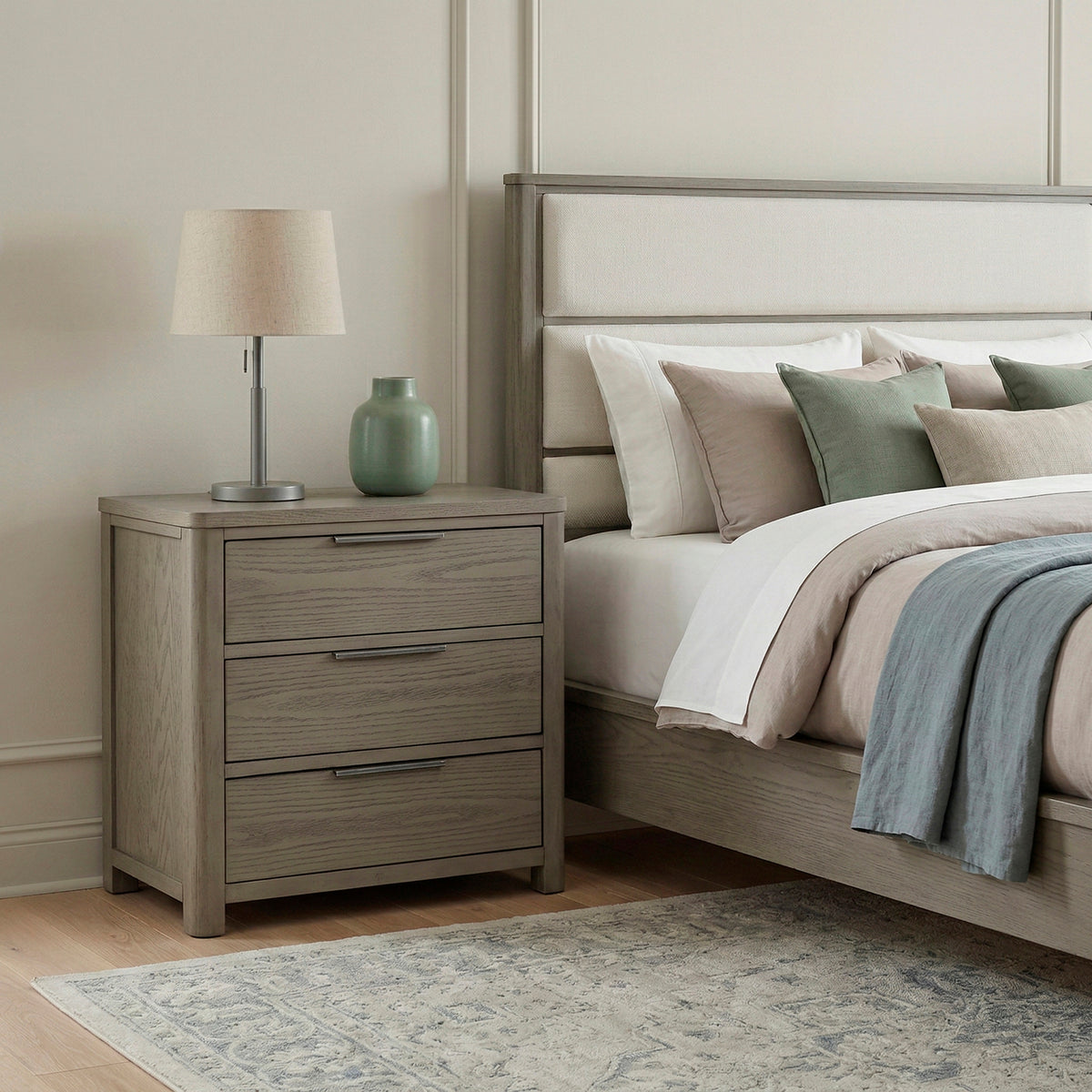 Dalston Light Gray Night Stand from Homelegance - Luna Furniture
