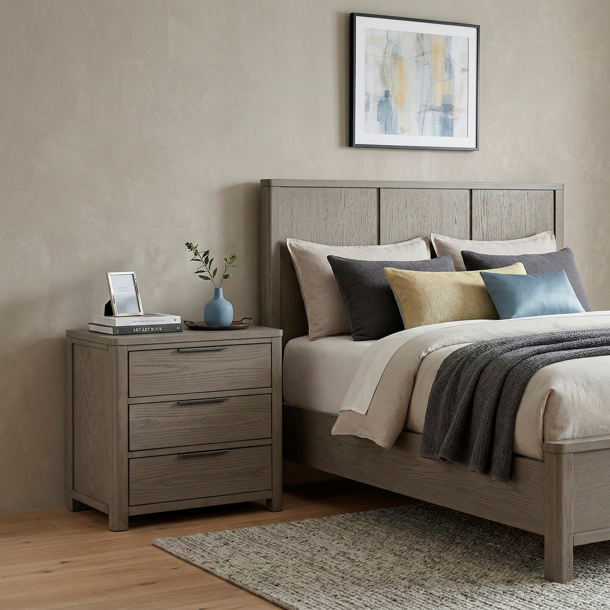 Dalston Light Gray Night Stand from Homelegance - Luna Furniture