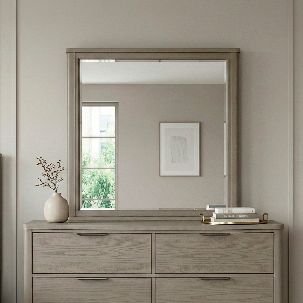 Dalston Light Gray Mirror from Homelegance - Luna Furniture