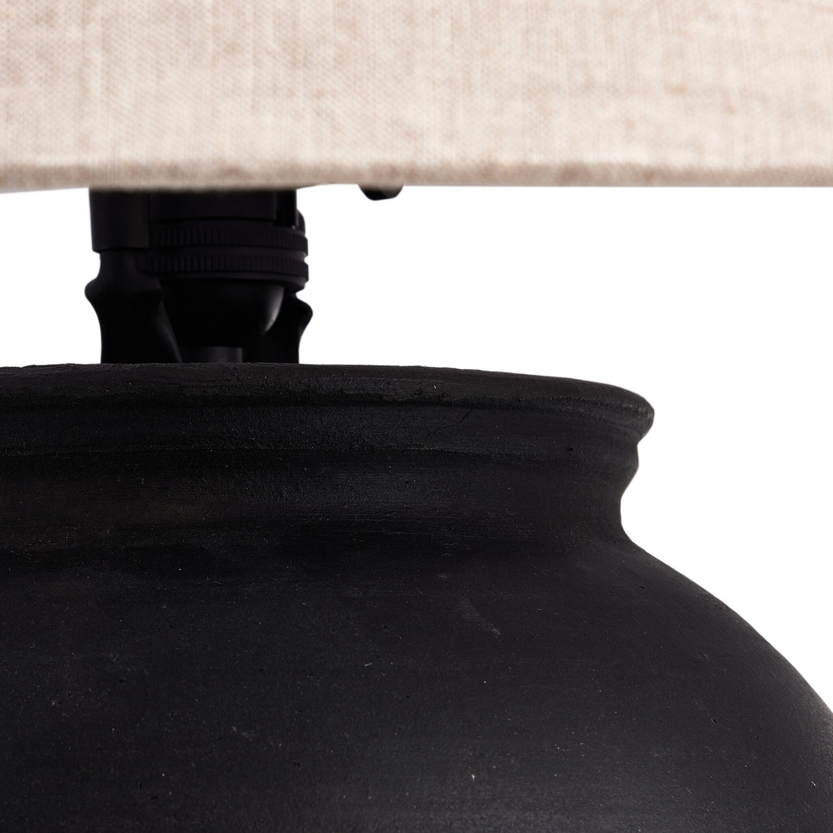 Russo Table Lamp in Aged Black Terracotta from Four Hands - Luna Furniture