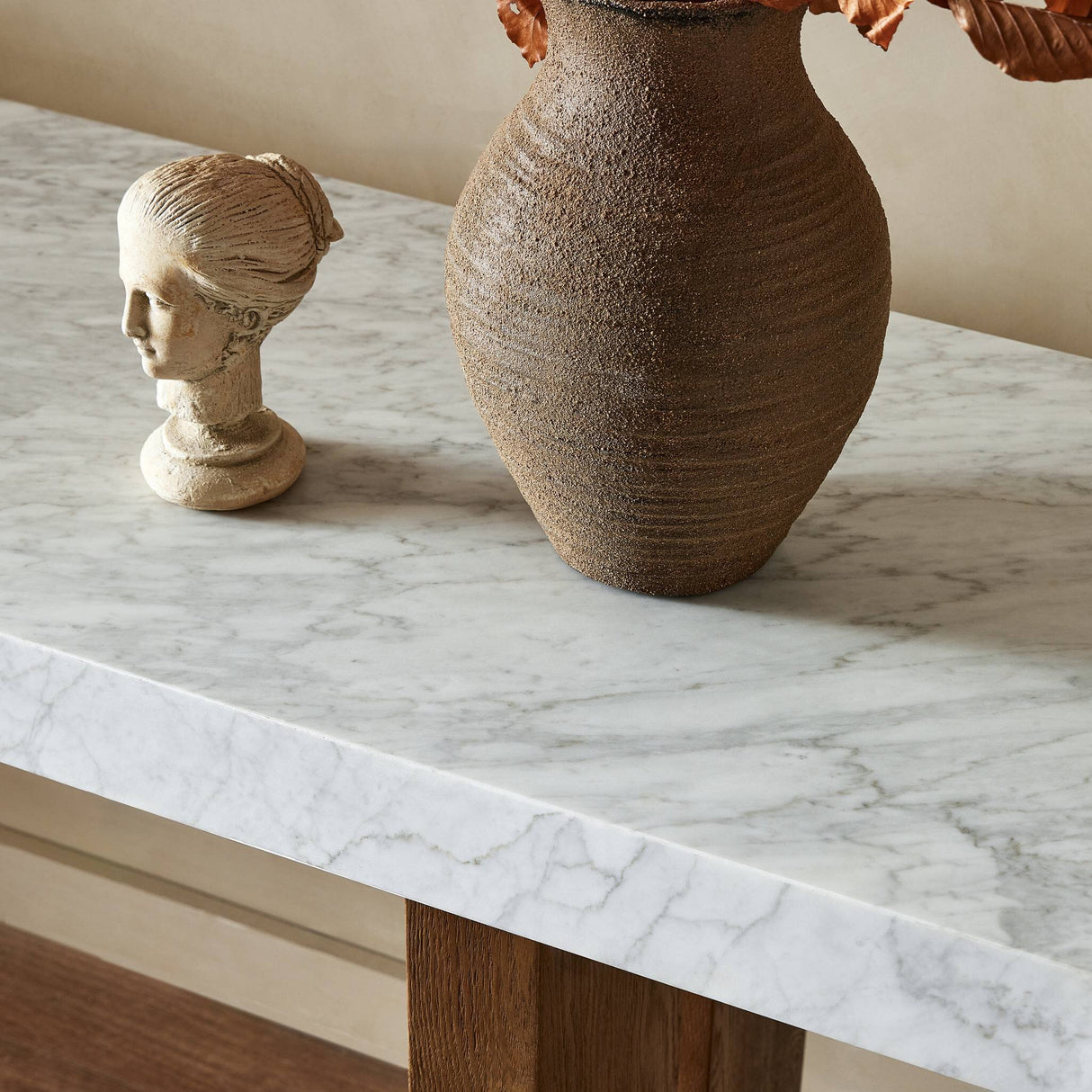 Olympia Console Table in White Carrara Marble from Four Hands - Luna Furniture