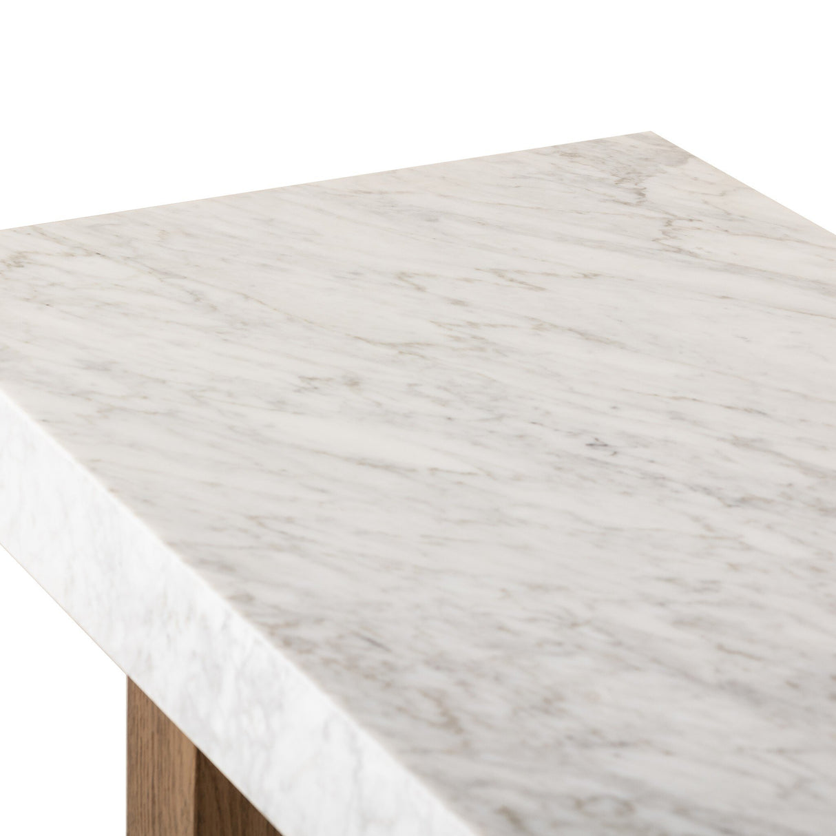 Olympia Console Table in White Carrara Marble from Four Hands - Luna Furniture