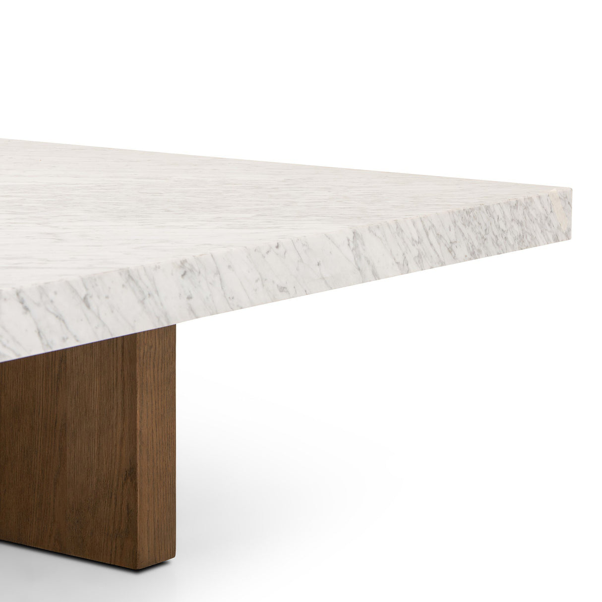 Bellamy Square Coffee Table in White Carrara Marble from Four Hands - Luna Furniture