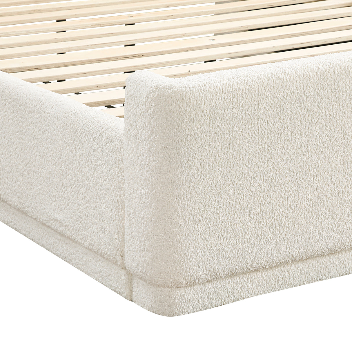 Carmel Beige Queen Upholstered Platform Bed from Homelegance - Luna Furniture