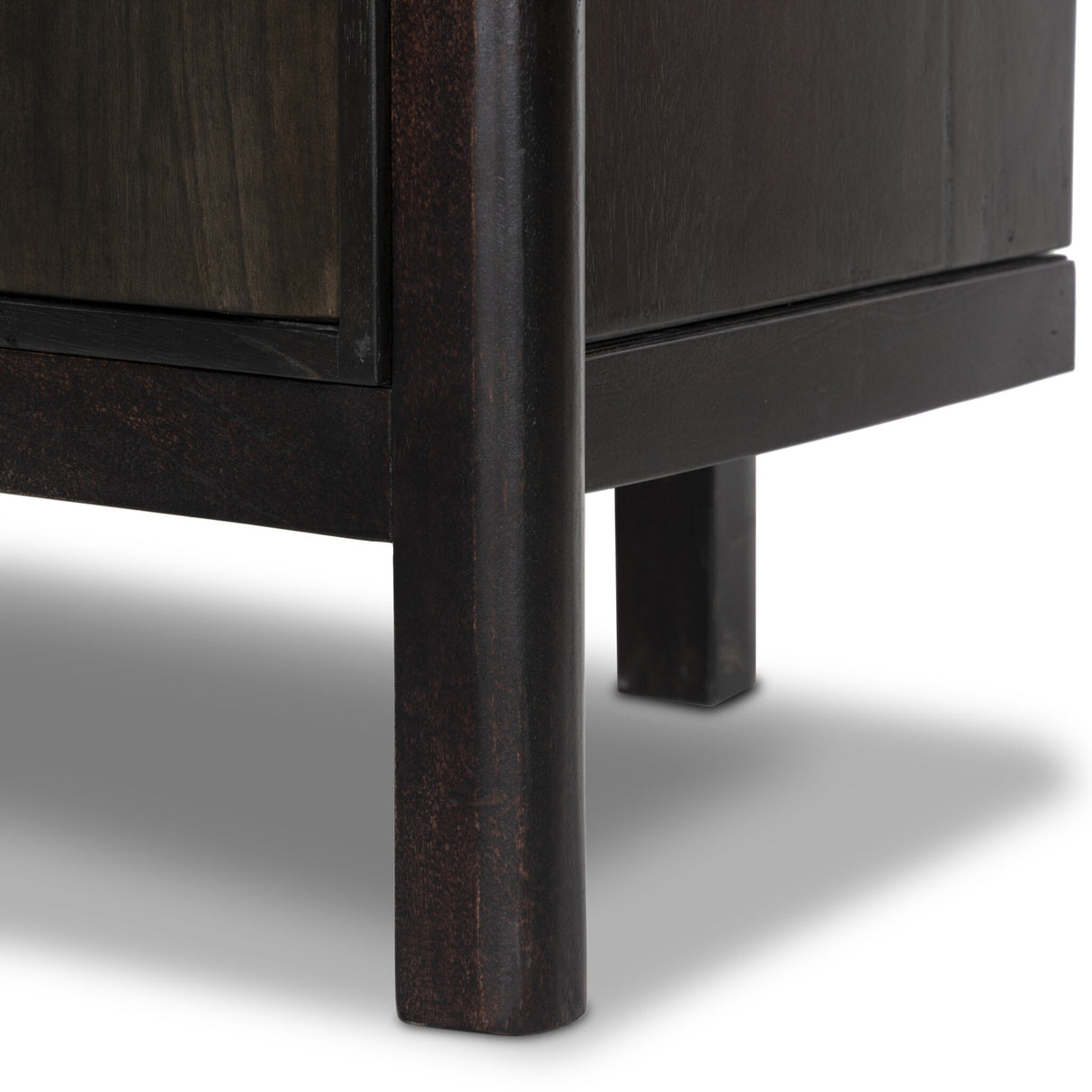 Reza Bookcase in Worn Black Acacia from Four Hands - Luna Furniture