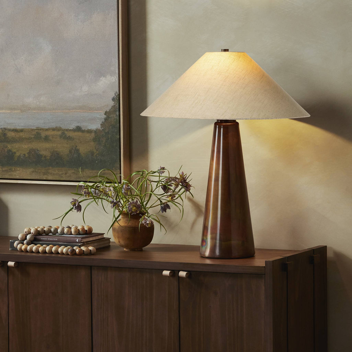 Romani Table Lamp in Iridescent Acid Wash from Four Hands - Luna Furniture