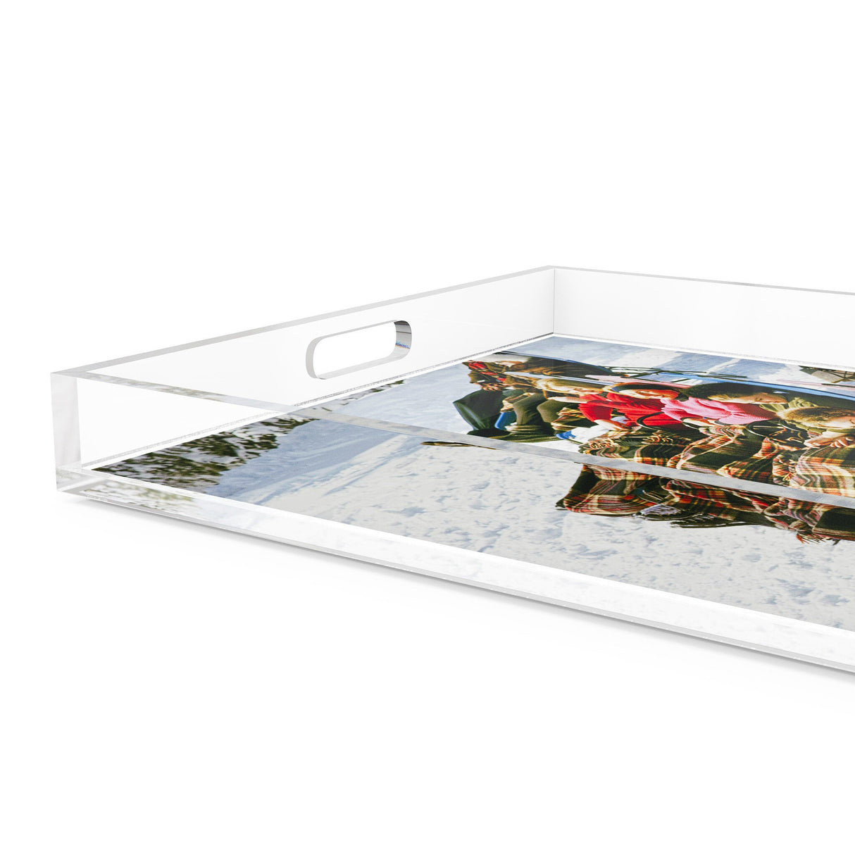 Apres Ski Tray by Slim Aarons in 1/4" Clear Cast Acrylic from Four Hands - Luna Furniture