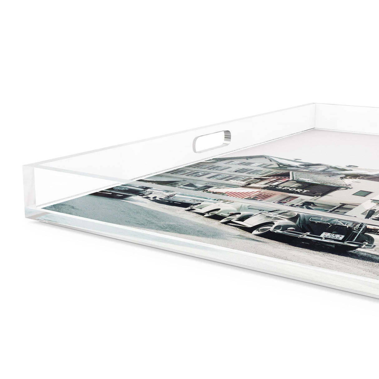 Hotel Olden Tray by Slim Aarons in 1/4" Clear Cast Acrylic from Four Hands - Luna Furniture