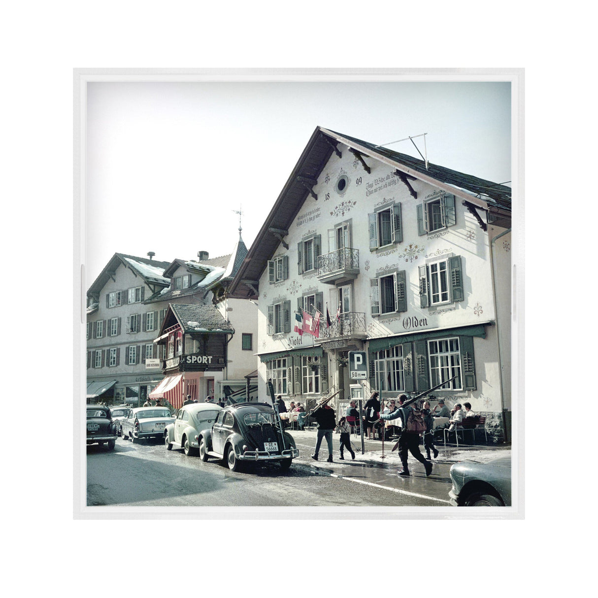 Hotel Olden Tray by Slim Aarons in 1/4" Clear Cast Acrylic from Four Hands - Luna Furniture