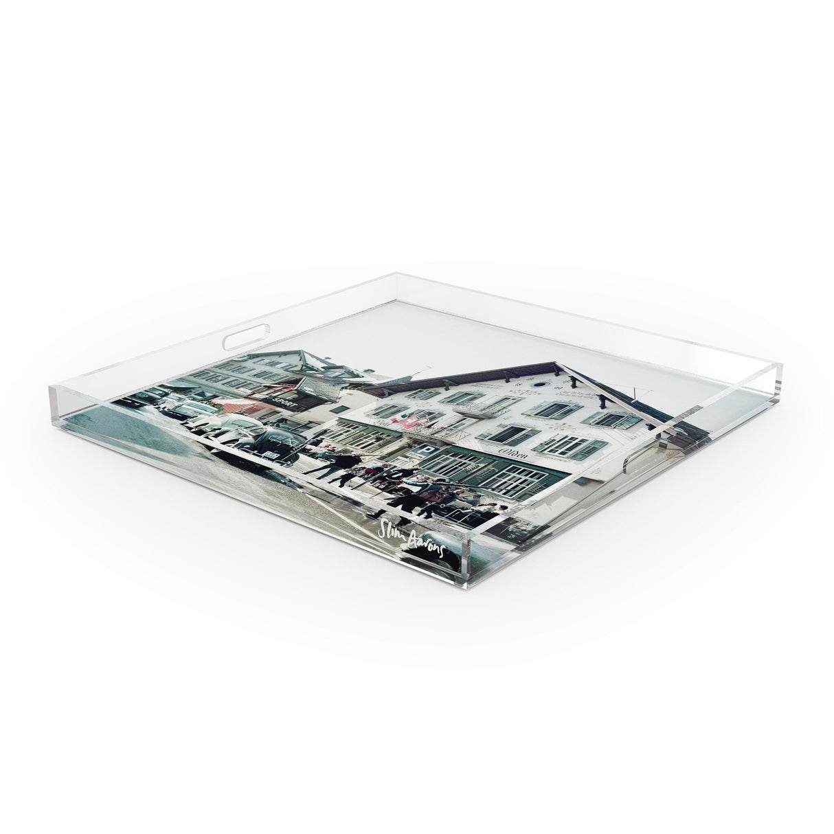 Hotel Olden Tray by Slim Aarons in 1/4" Clear Cast Acrylic from Four Hands - Luna Furniture
