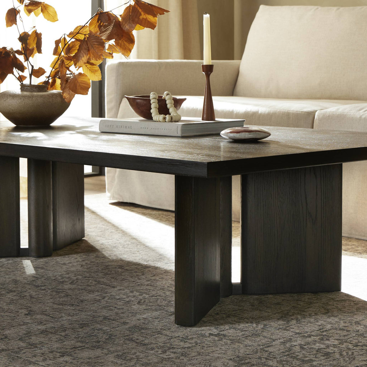 Huxley Coffee Table in Smoked Black Veneer from Four Hands - Luna Furniture