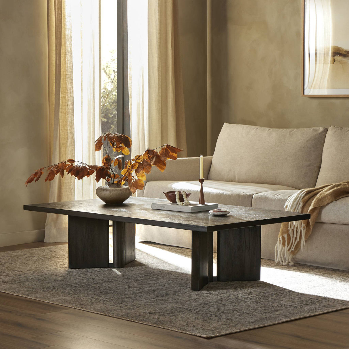 Huxley Coffee Table in Smoked Black Veneer from Four Hands - Luna Furniture