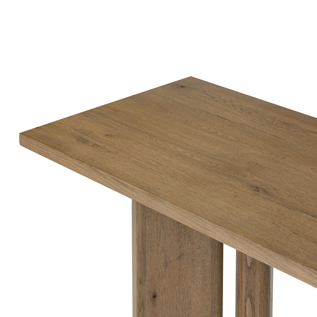 Huxley Console Table in Rubbed Light Oak Veneer from Four Hands - Luna Furniture