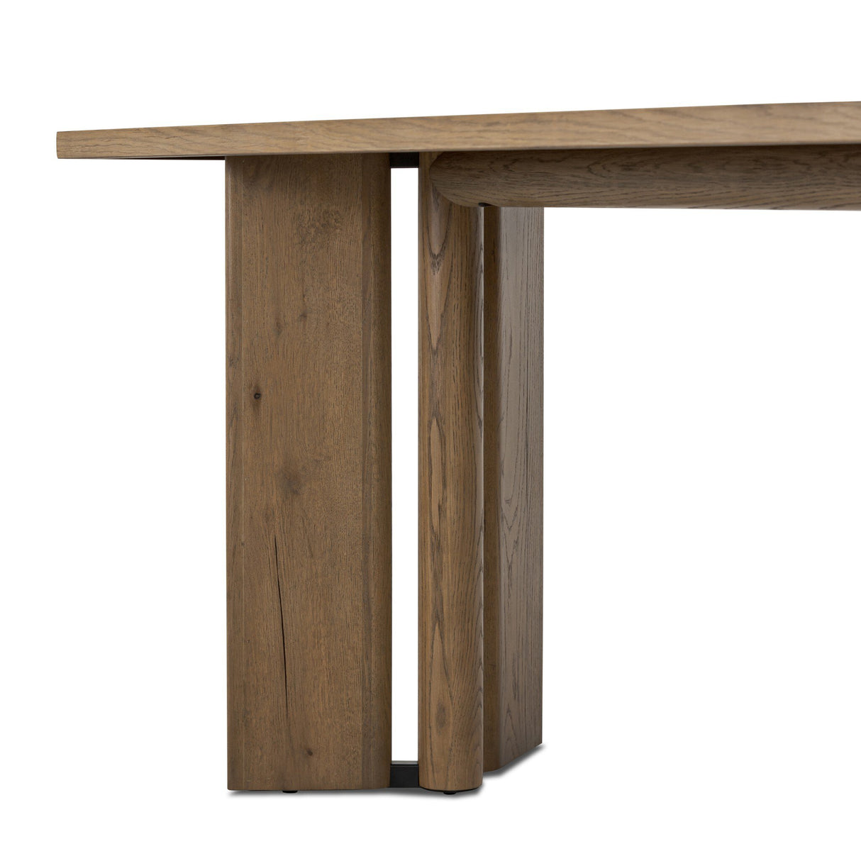 Huxley Console Table in Rubbed Light Oak Veneer from Four Hands - Luna Furniture