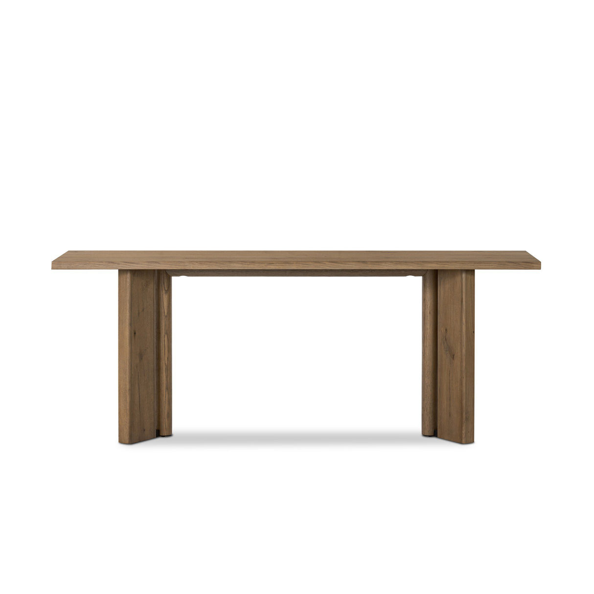 Huxley Console Table in Rubbed Light Oak Veneer from Four Hands - Luna Furniture