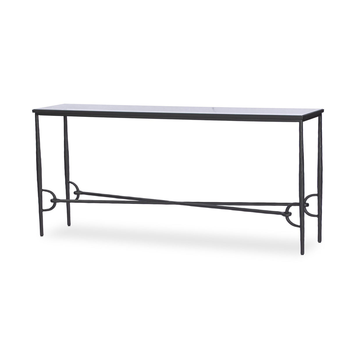 Babylon Console Table in Tempered Glass from Four Hands - Luna Furniture