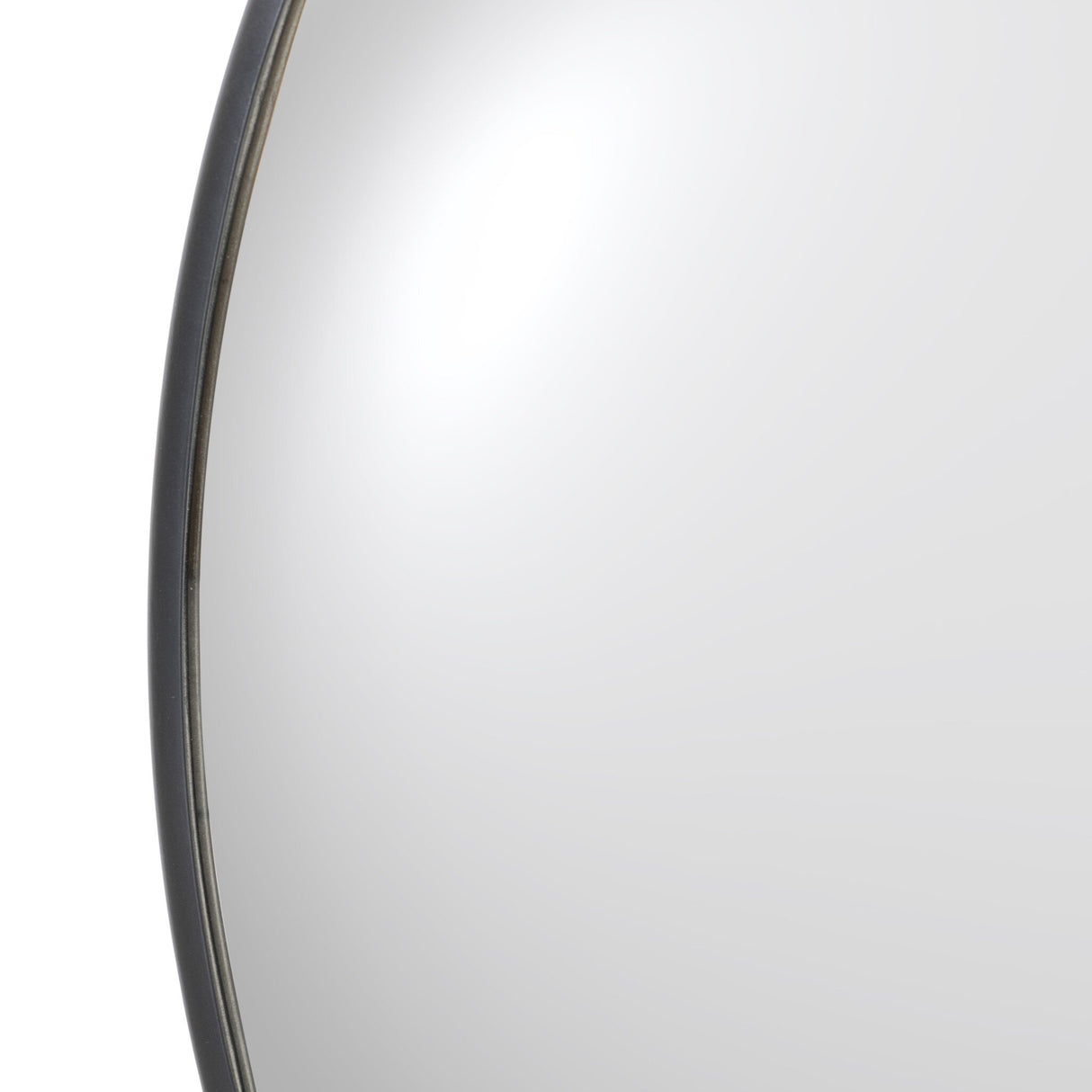 Convex Wall Mirror in Iron Matte Black from Four Hands - Luna Furniture