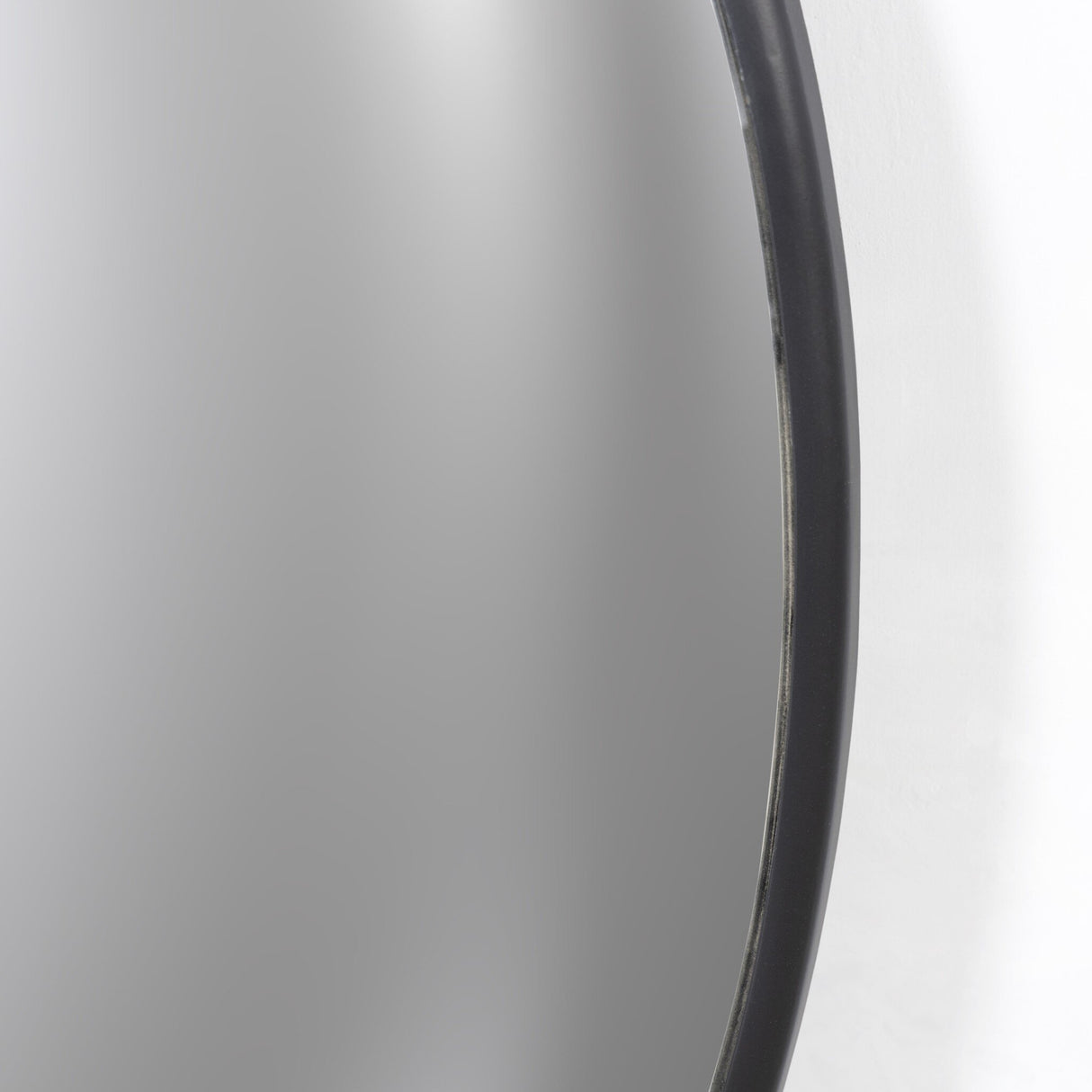 Convex Wall Mirror in Iron Matte Black from Four Hands - Luna Furniture
