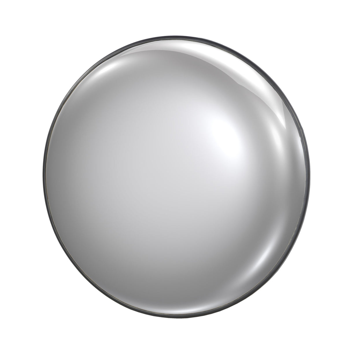 Convex Wall Mirror in Iron Matte Black from Four Hands - Luna Furniture