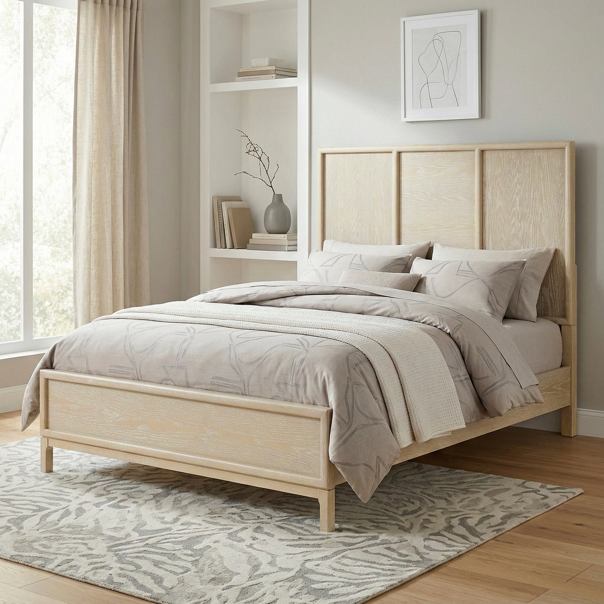 Oakmont Light Brown Eastern King Bed from Homelegance - Luna Furniture