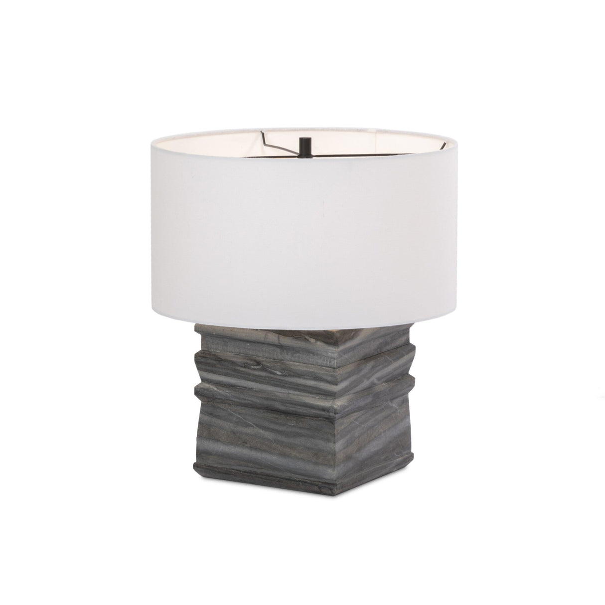 Cedric Table Lamp in Slate Grey Marble from Four Hands - Luna Furniture