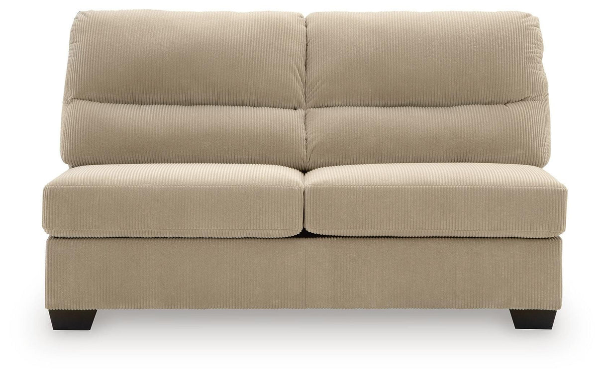 SimpleJoy Sand Armless Loveseat from Ashley Furniture - Luna Furniture