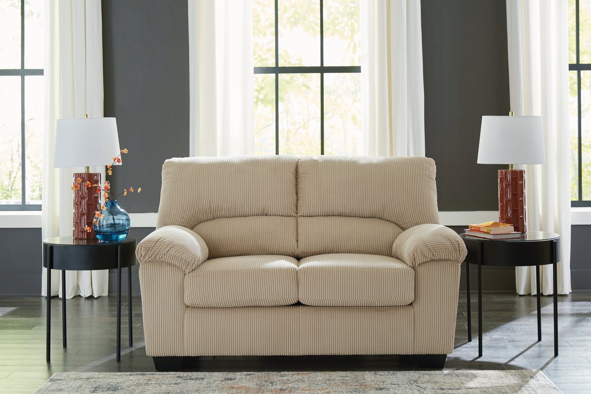 SimpleJoy Sand Sofa and Loveseat from Ashley - Luna Furniture