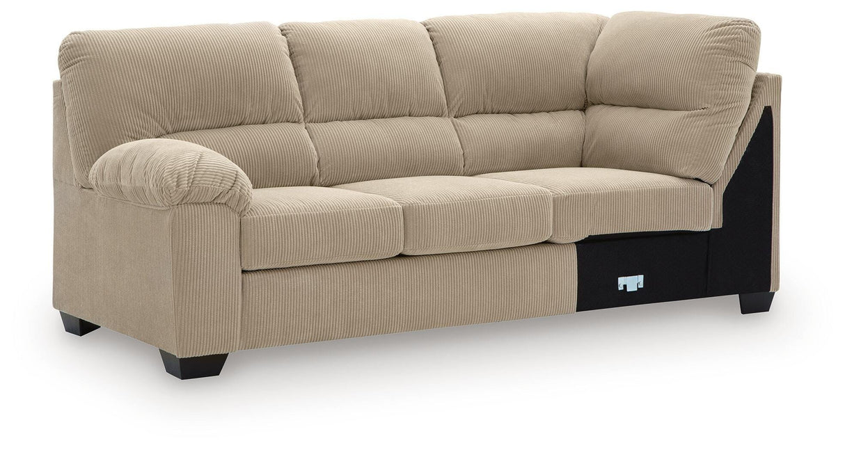 SimpleJoy Sand Left-Arm Facing Sofa with Corner Wedge from Ashley Furniture - Luna Furniture