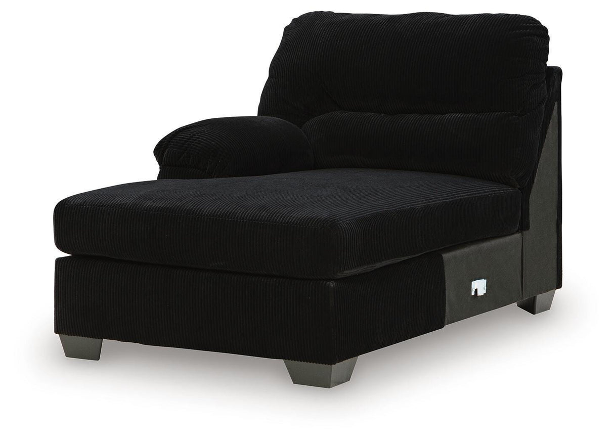SimpleJoy Onyx Left-Arm Facing Corner Chaise from Ashley Furniture - Luna Furniture