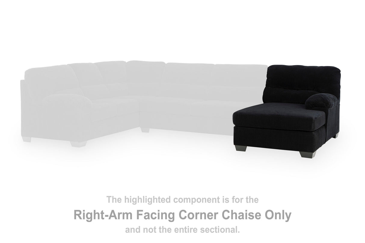 SimpleJoy Onyx Right-Arm Facing Corner Chaise from Ashley Furniture - Luna Furniture
