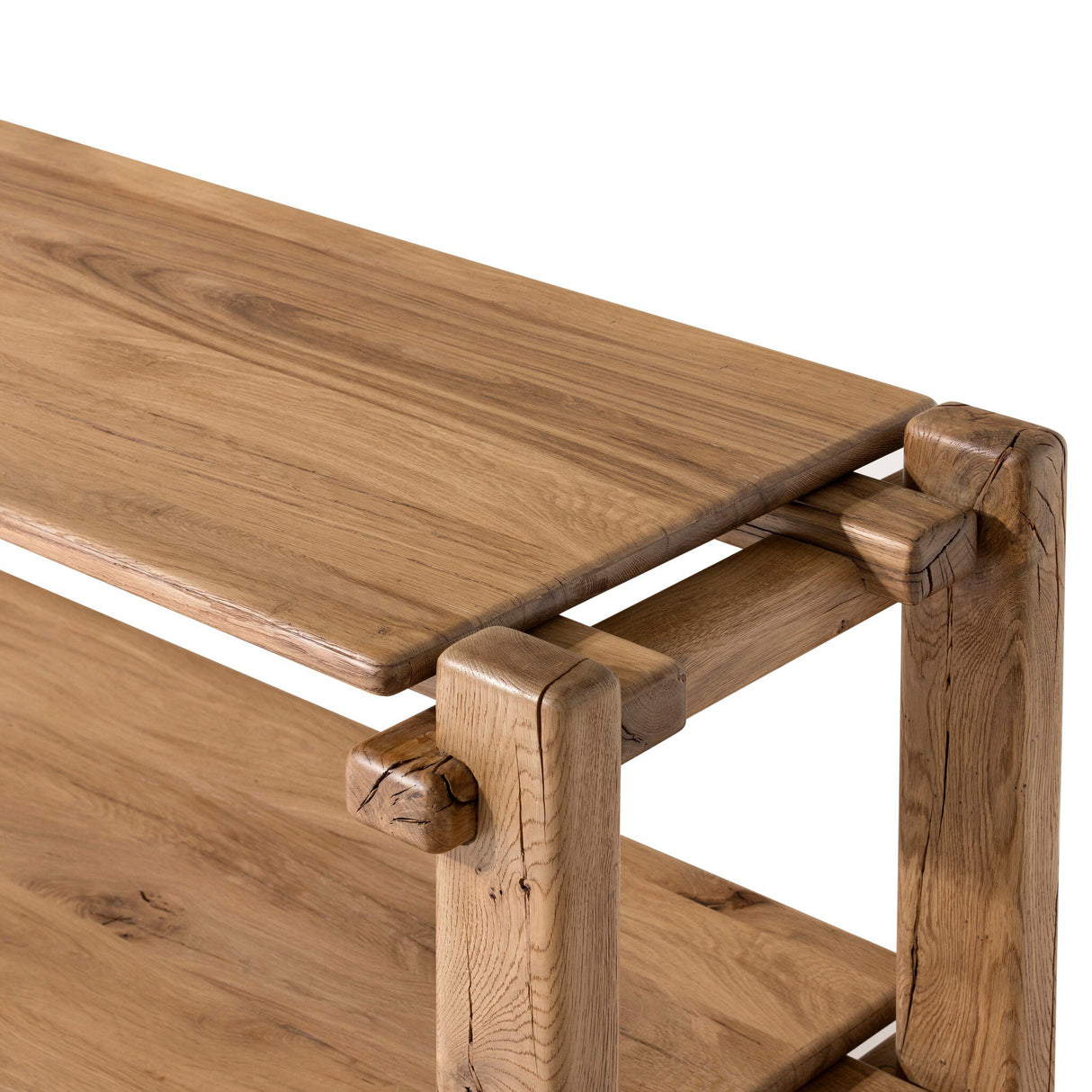 Marcia Console Table in Natural Reclaimed French Oak from Four Hands - Luna Furniture