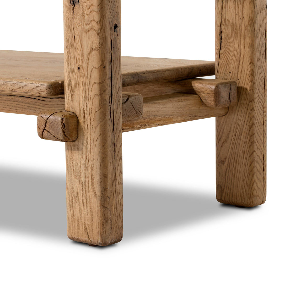 Marcia Console Table in Natural Reclaimed French Oak from Four Hands - Luna Furniture