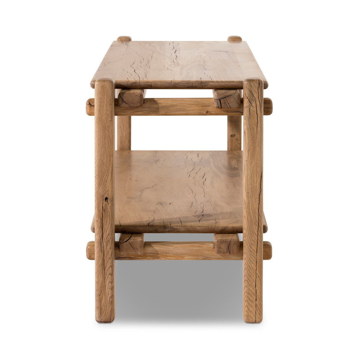 Marcia Console Table in Natural Reclaimed French Oak from Four Hands - Luna Furniture