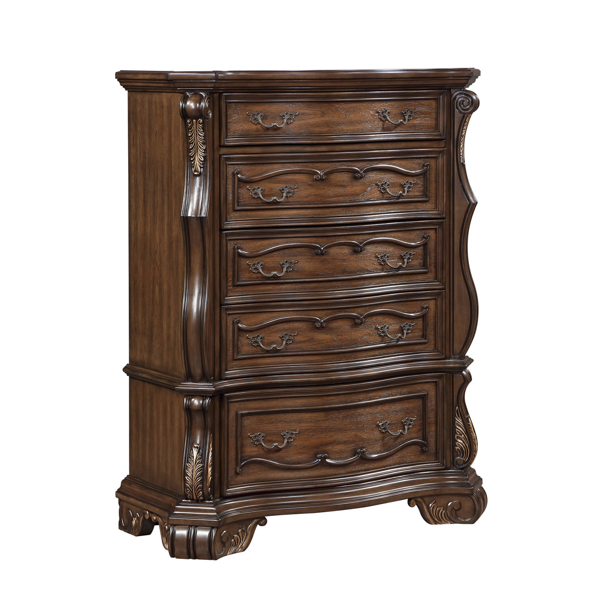 Gilmartin Dark Brown 5pc Set (QB+NS+DR+MR+CH) from Homelegance - Luna Furniture