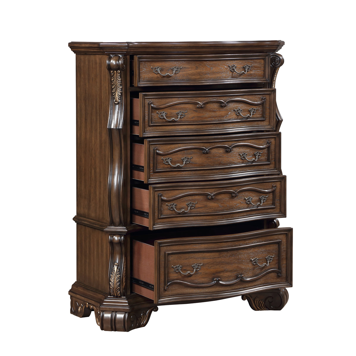 Gilmartin Dark Brown 5pc Set (QB+NS+DR+MR+CH) from Homelegance - Luna Furniture