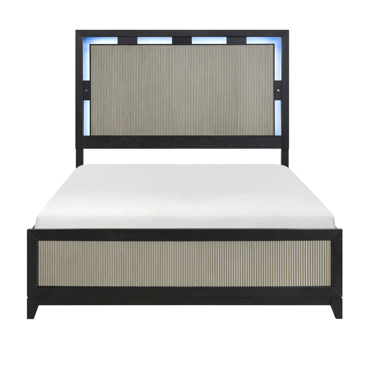 Garrison Charcoal/Gray LED Panel Bedroom Set from Homelegance - Luna Furniture
