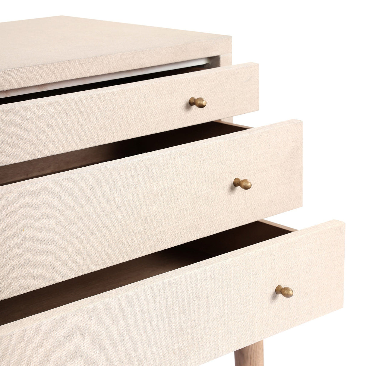 Ford Console Table in Beige Painted Linen from Four Hands - Luna Furniture