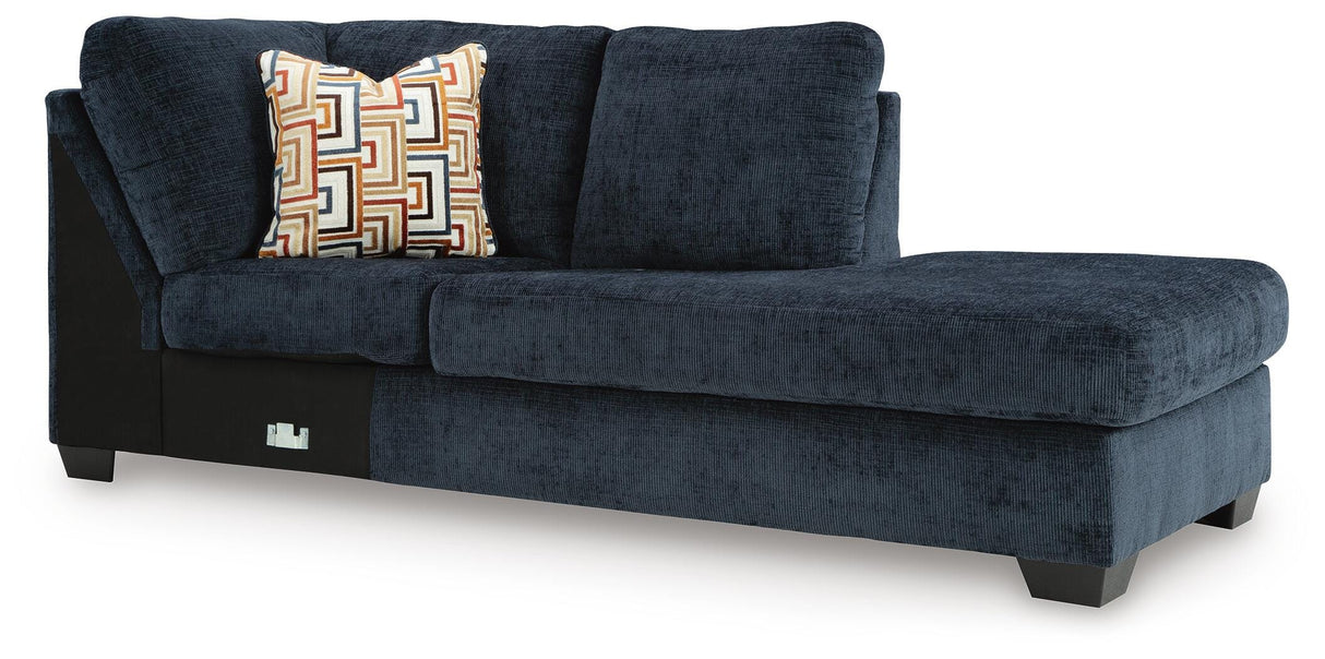 Aviemore Ink 2-Piece Sectional with Chaise and Rocker Recliner from Ashley - Luna Furniture