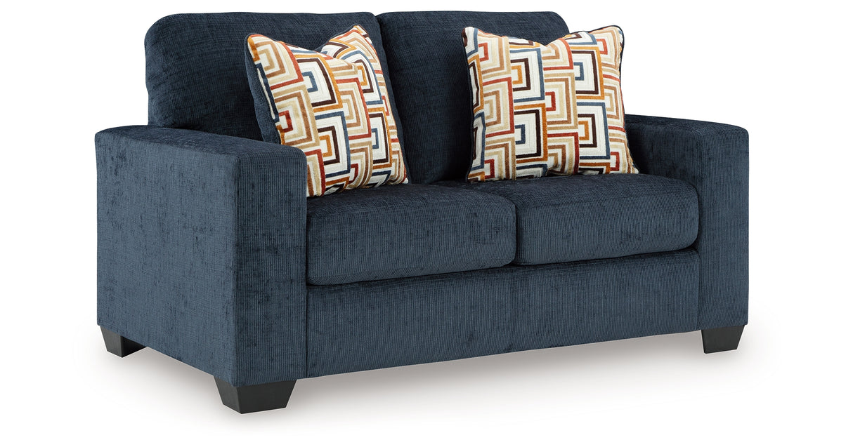 Aviemore Ink Loveseat and 2 Recliners from Ashley - Luna Furniture