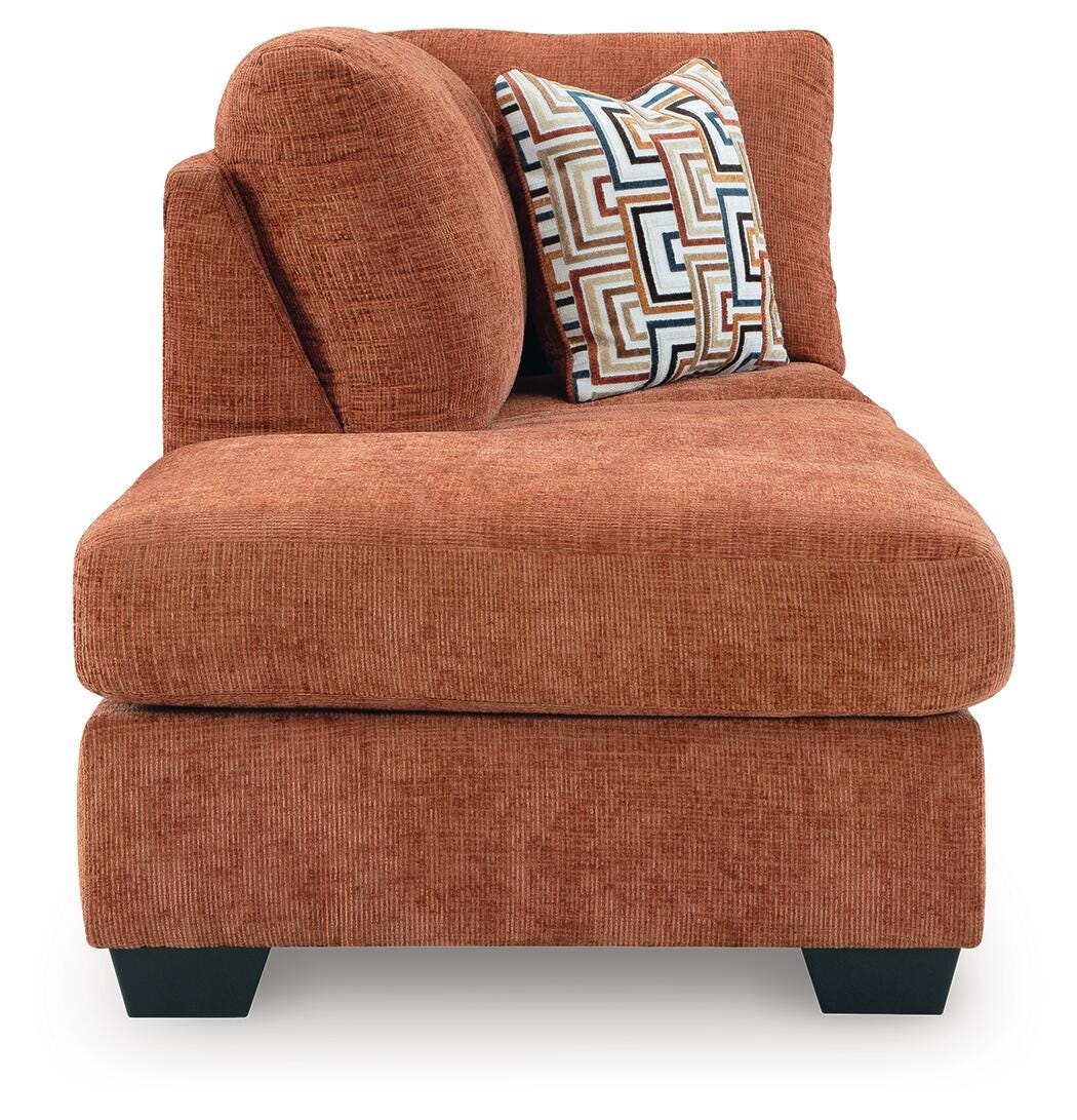 Aviemore Spice LAF Sectional with Ottoman and Recliner from Ashley - Luna Furniture
