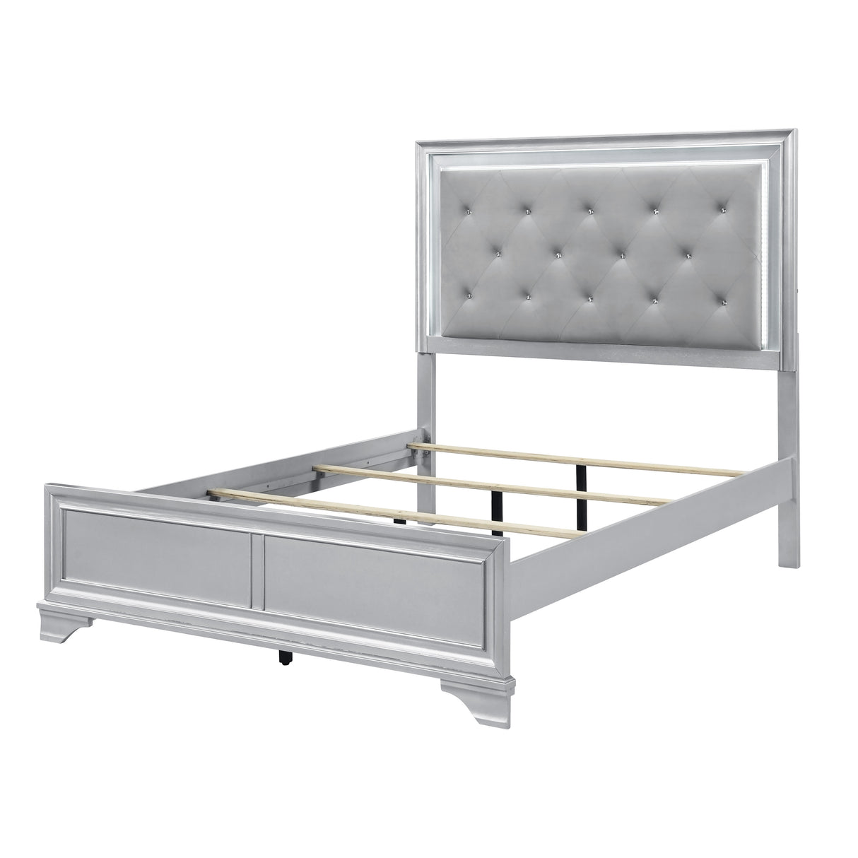 Anatole Metallic Silver 5pc Set (QB+NS+DR+MR+CH) from Homelegance - Luna Furniture