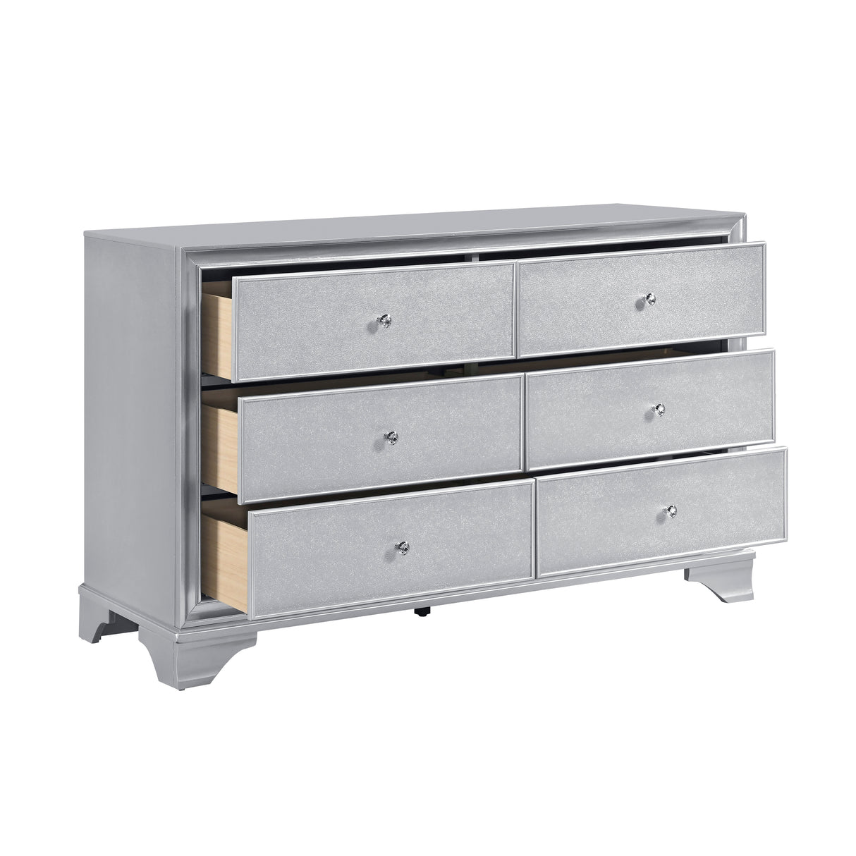 Anatole Metallic Silver 5pc Set (QB+NS+DR+MR+CH) from Homelegance - Luna Furniture