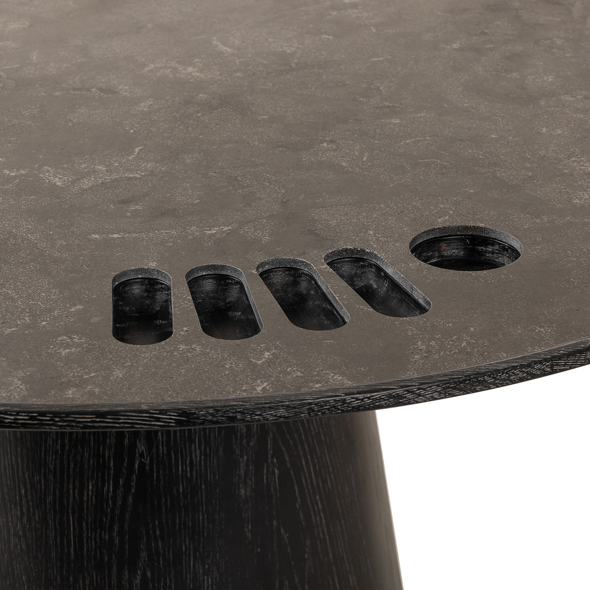 Skye Poker Table in Washed Black from Four Hands - Luna Furniture