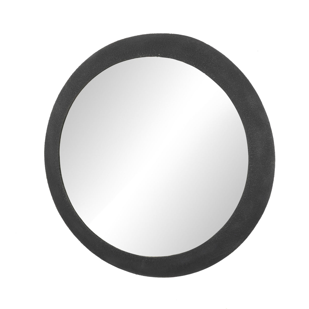 Grazia Wall Mirror in Black Plaster Iron from Four Hands - Luna Furniture