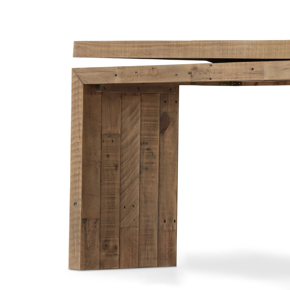 Matthes Console Table - 94" in Sierra Rustic Natural from Four Hands - Luna Furniture