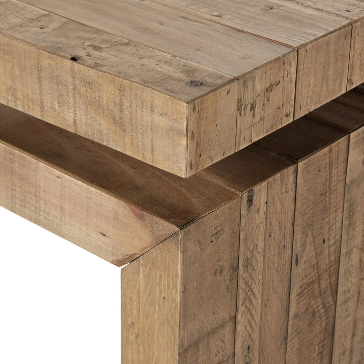 Matthes Console Table - 94" in Sierra Rustic Natural from Four Hands - Luna Furniture