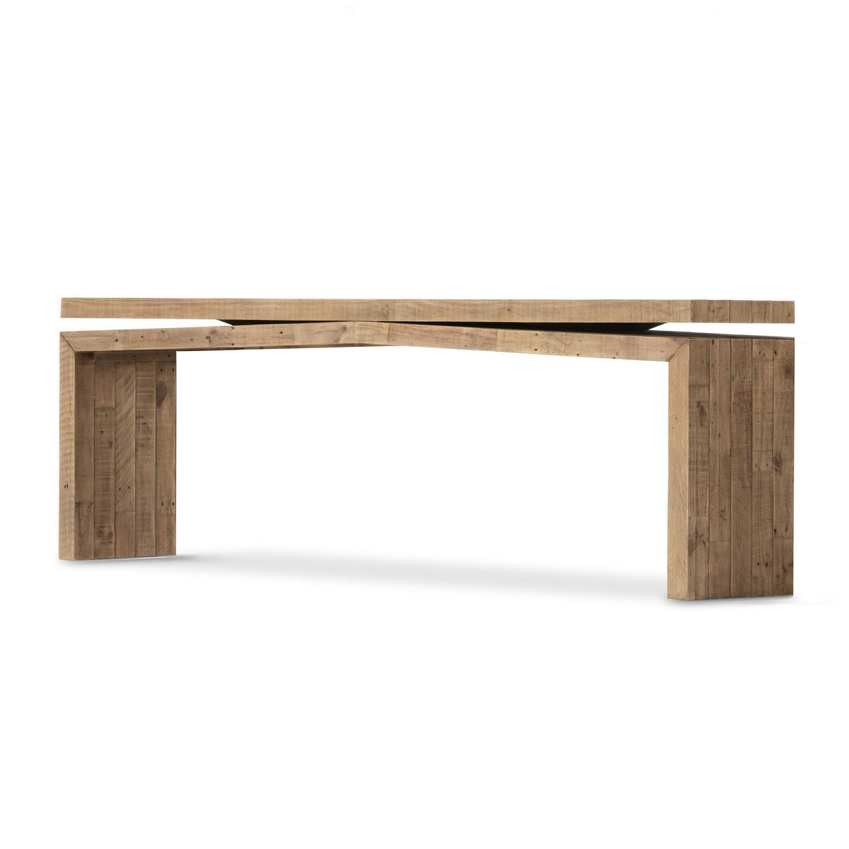 Matthes Console Table - 94" in Sierra Rustic Natural from Four Hands - Luna Furniture