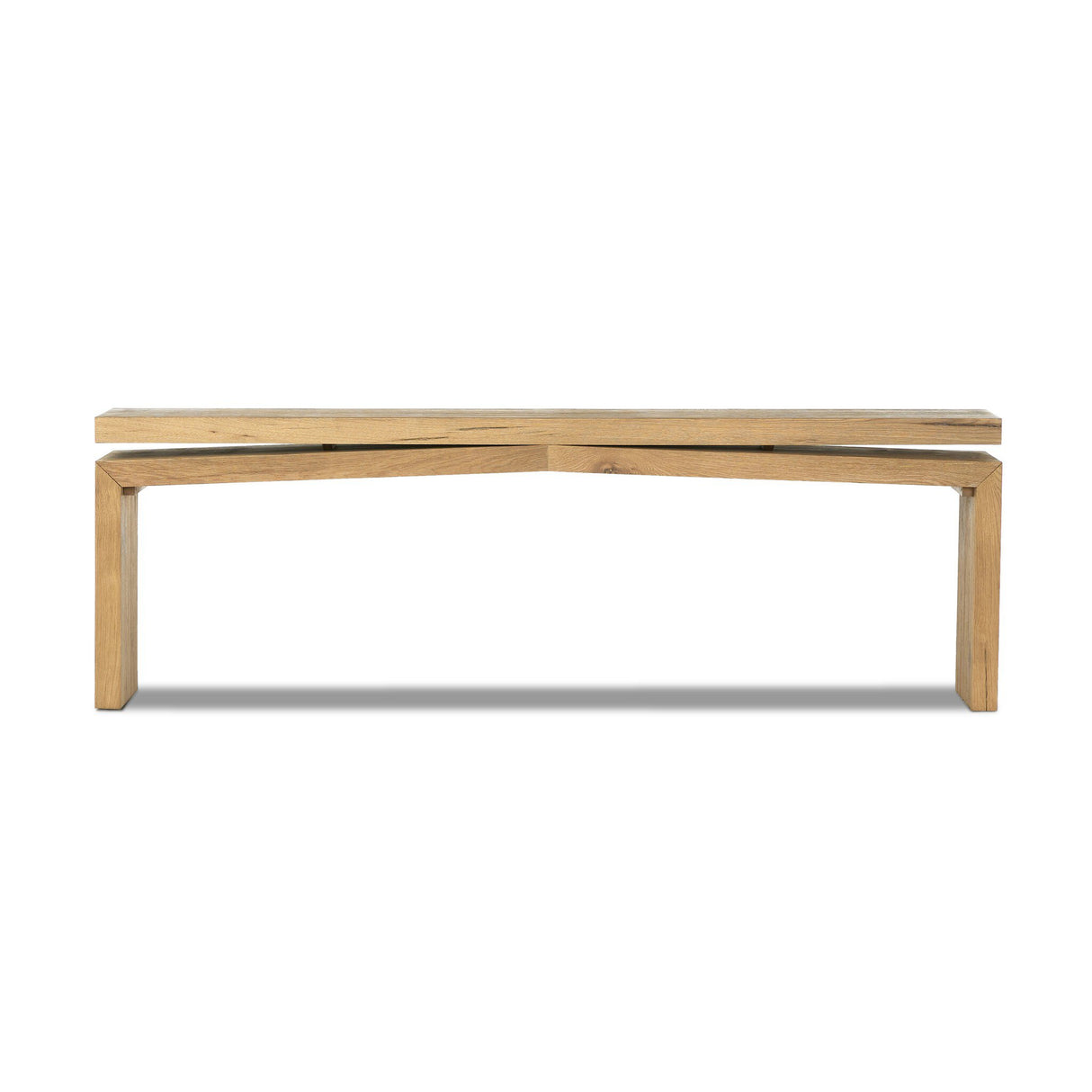 Matthes Console Table - 94" in Worn Oak Veneer from Four Hands - Luna Furniture