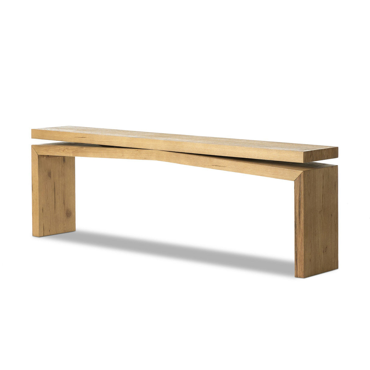 Matthes Console Table - 94" in Worn Oak Veneer from Four Hands - Luna Furniture